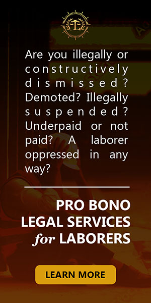 Pro Bono Legal Services For Laborers